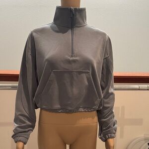 Lululemon Athletica Gray Quarter-Zip Sweatshirt